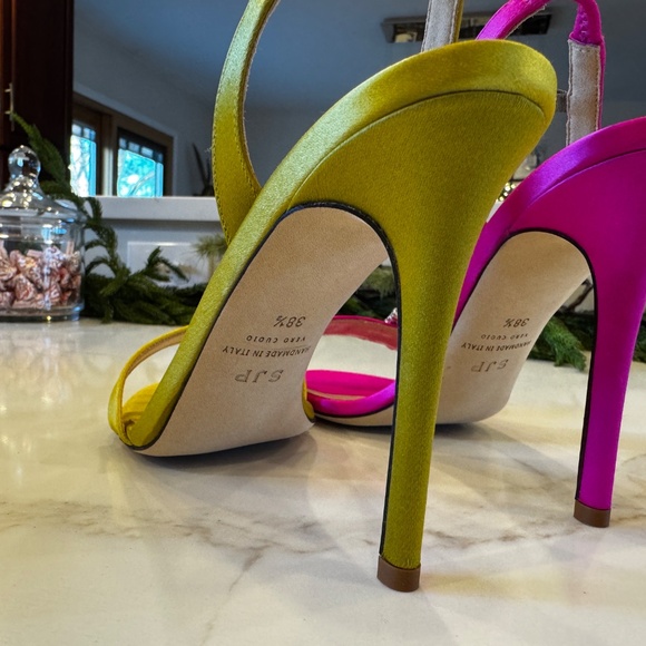 SJP by Sarah Jessica Parker Pink and Yellow Heels - Picture 4 of 7
